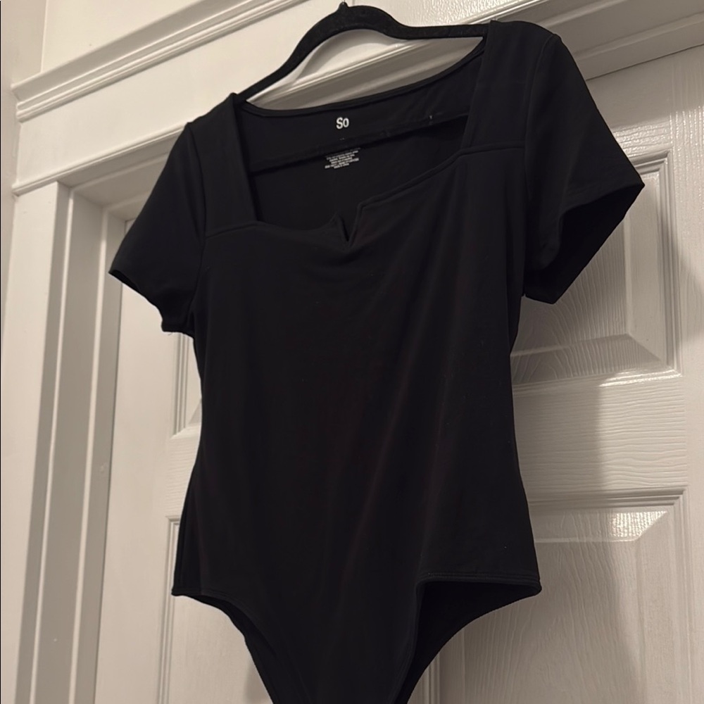 Black Short Sleeve Bodysuit